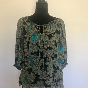 Eight Sixty Patterned blouse, size medium